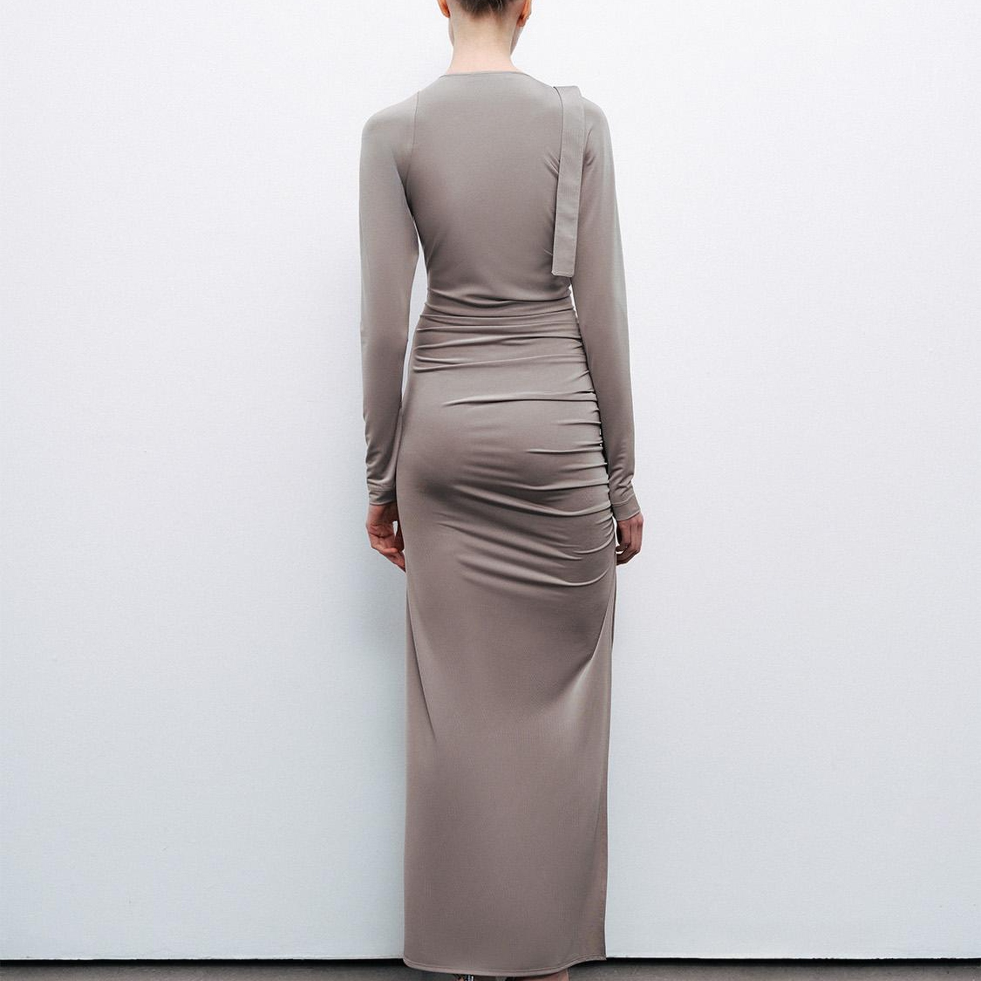 Metal Tokalı Maxi Elbise