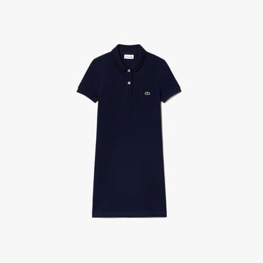  Lacoste Kız Çocuk Kısa Kollu Polo Yaka Lacivert Elbise