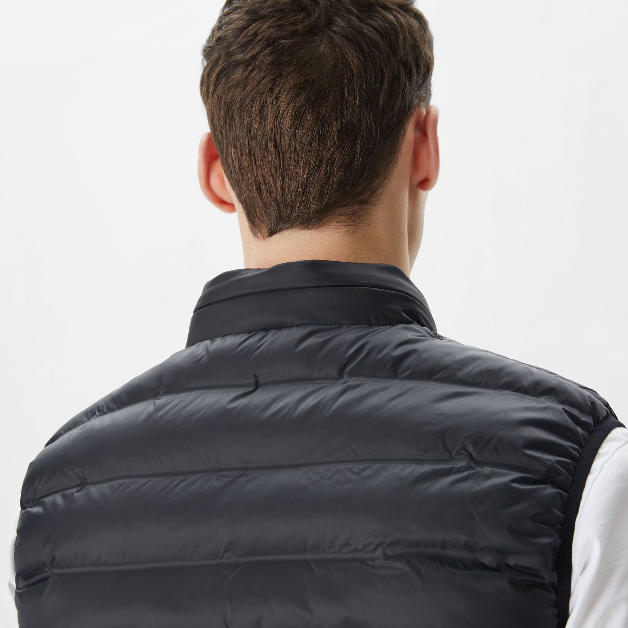 Lacoste Erkek Slim Fit Kapüşonlu Siyah Yelek