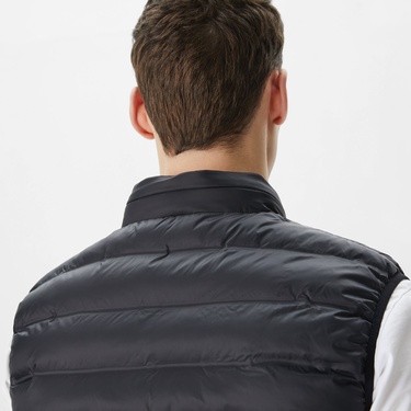  Lacoste Erkek Slim Fit Kapüşonlu Siyah Yelek