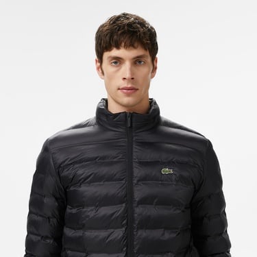  Lacoste Erkek Kapüşonlu Siyah Mont