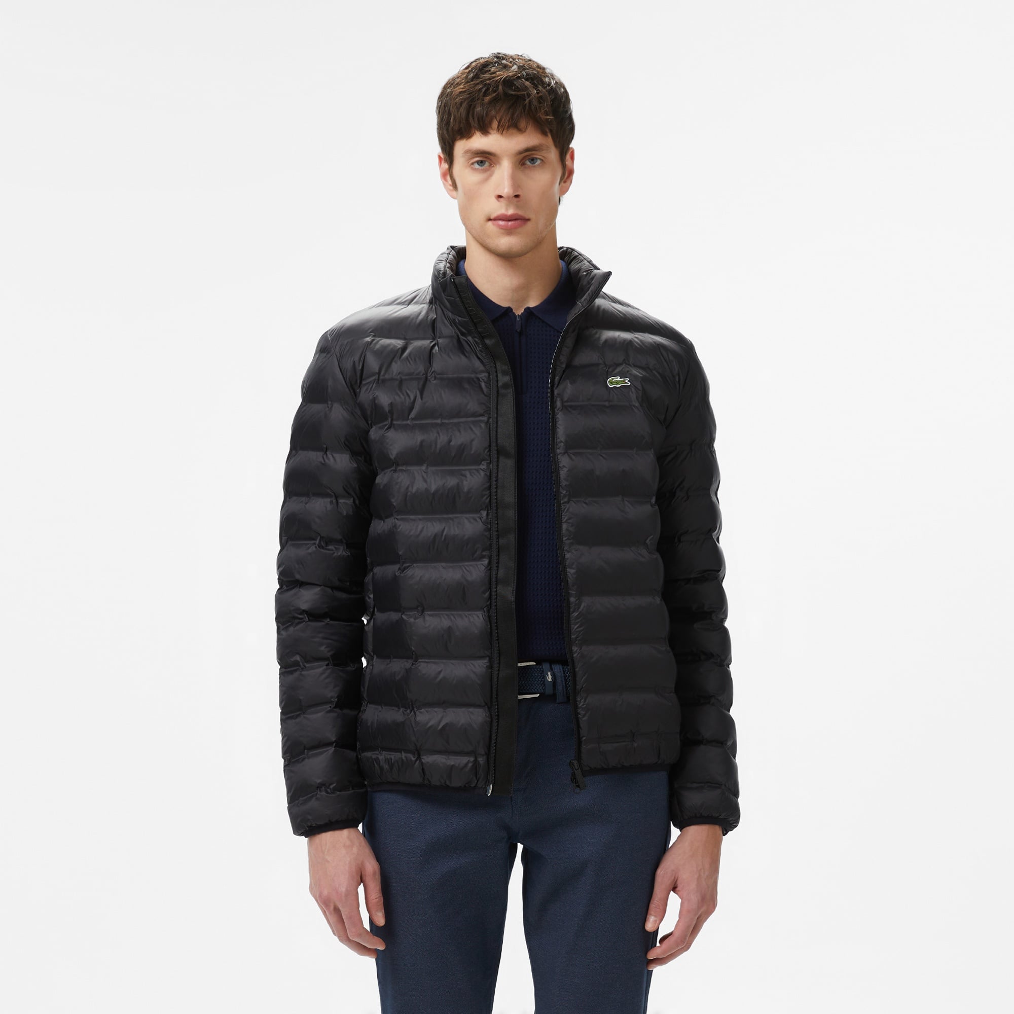 Lacoste Erkek Kapüşonlu Siyah Mont