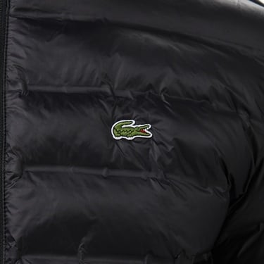  Lacoste Erkek Kapüşonlu Siyah Mont