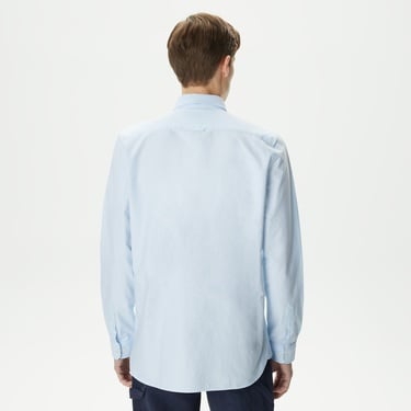  Lacoste Erkek Slim Fit Düğmeli Yaka Açık Mavi Gömlek