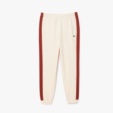  Erkek Tapered Fit Renk Bloklu Krem Eşofman Altı