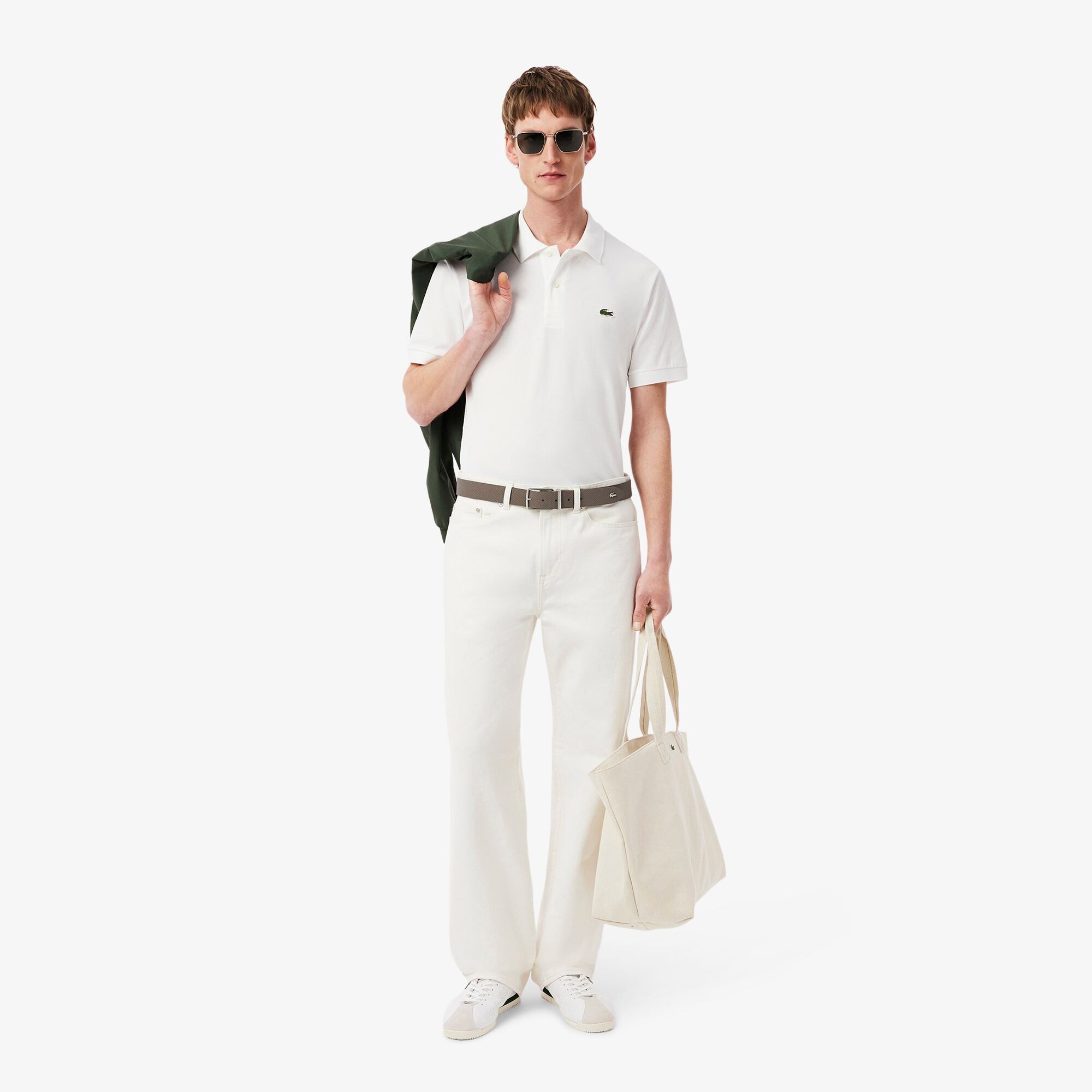 Lacoste Erkek Çift Taraflı Deri  Kahverengi Kemer