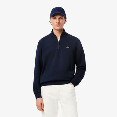  Lacoste Erkek Classic Fit Yarım Fermuarlı Lacivert Sweatshirt