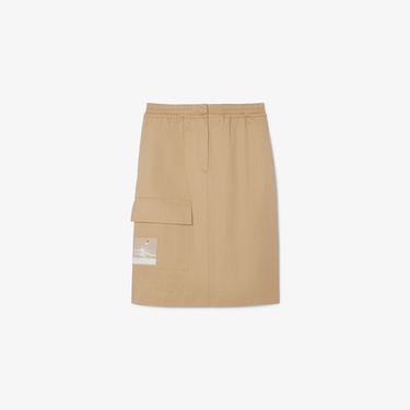  Kadın Straight Fit Bej Etek