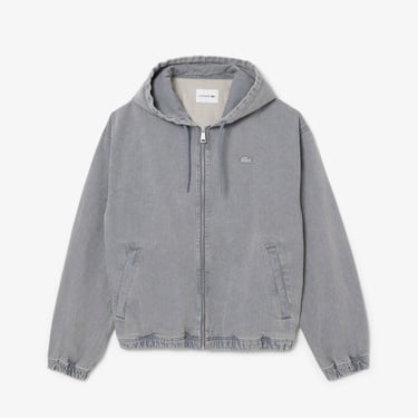  Lacoste Erkek Kapüşonlu Denim Gri Ceket