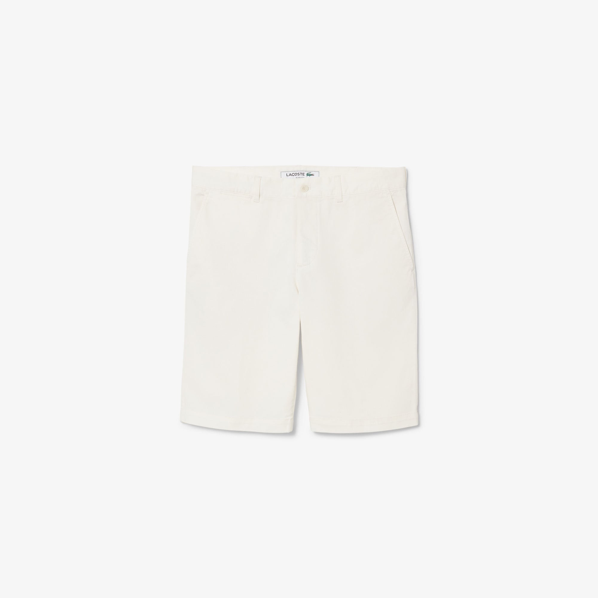 Erkek Slim Fit Beyaz Bermuda Şort