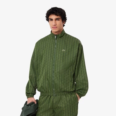  Lacoste Erkek Dik Yaka Monogram Yeşil Ceket