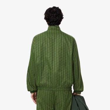  Lacoste Erkek Dik Yaka Monogram Yeşil Ceket