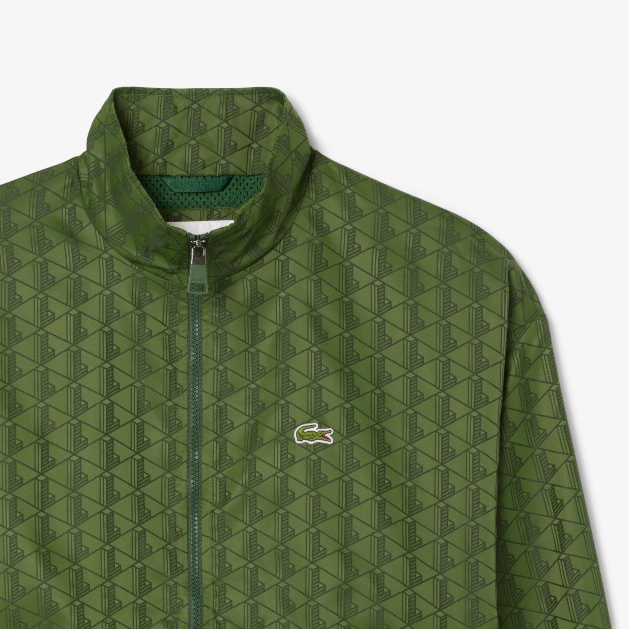 Lacoste Erkek Dik Yaka Monogram Yeşil Ceket