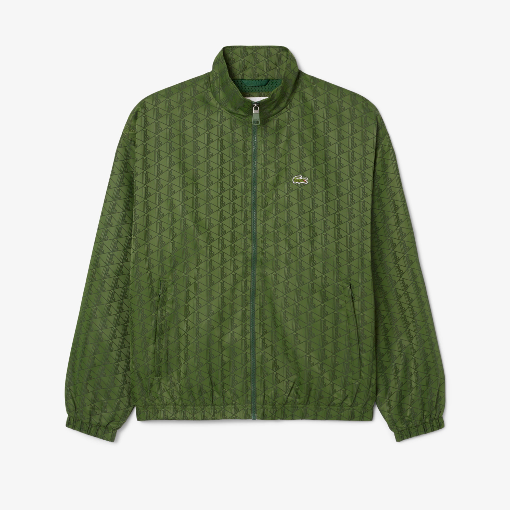Lacoste Erkek Dik Yaka Monogram Yeşil Ceket