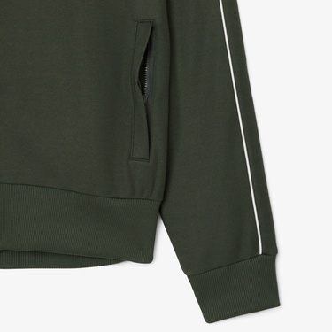  Lacoste Erkek Regular Fit Fermuarlı Koyu Yeşil Sweatshirt
