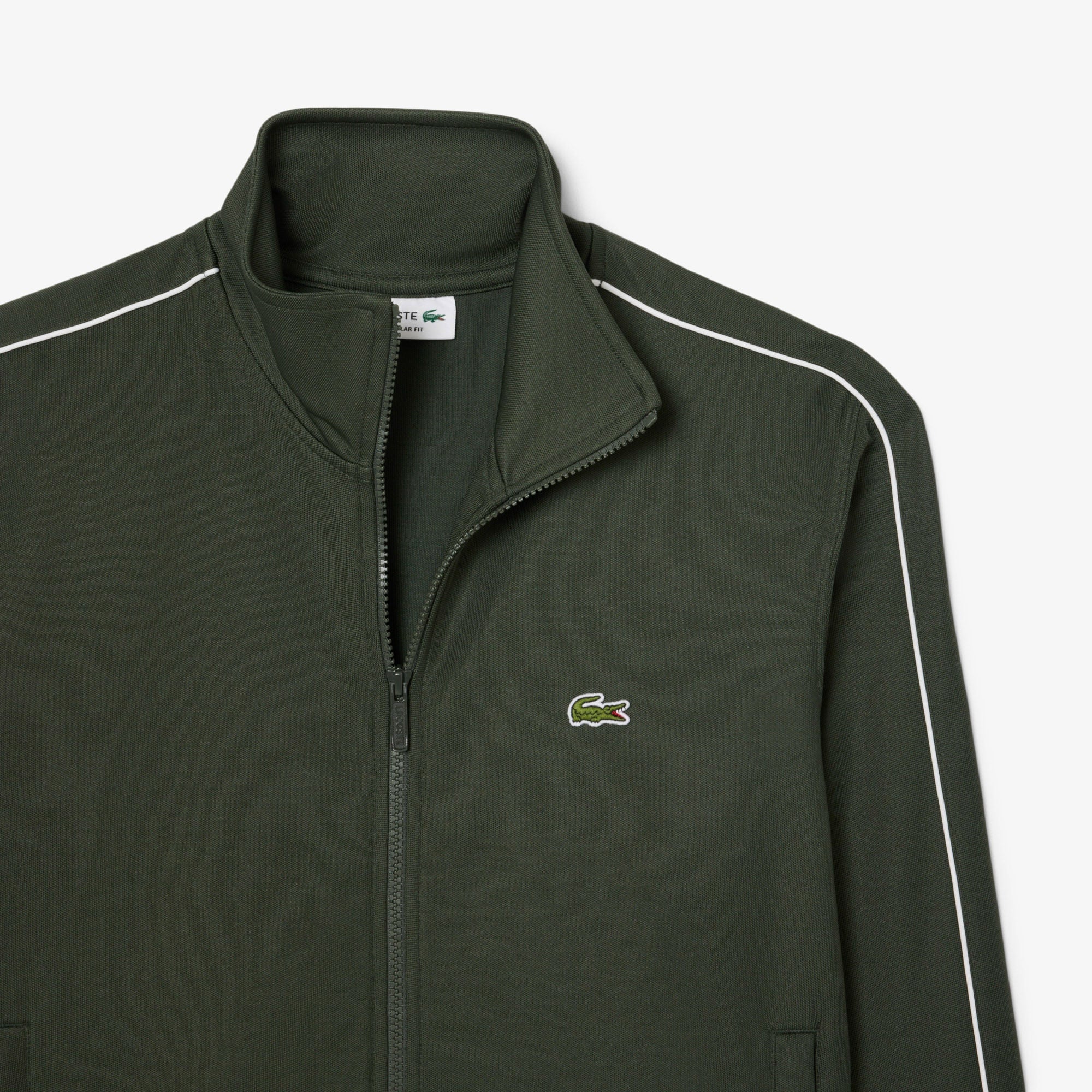 Lacoste Erkek Regular Fit Fermuarlı Koyu Yeşil Sweatshirt