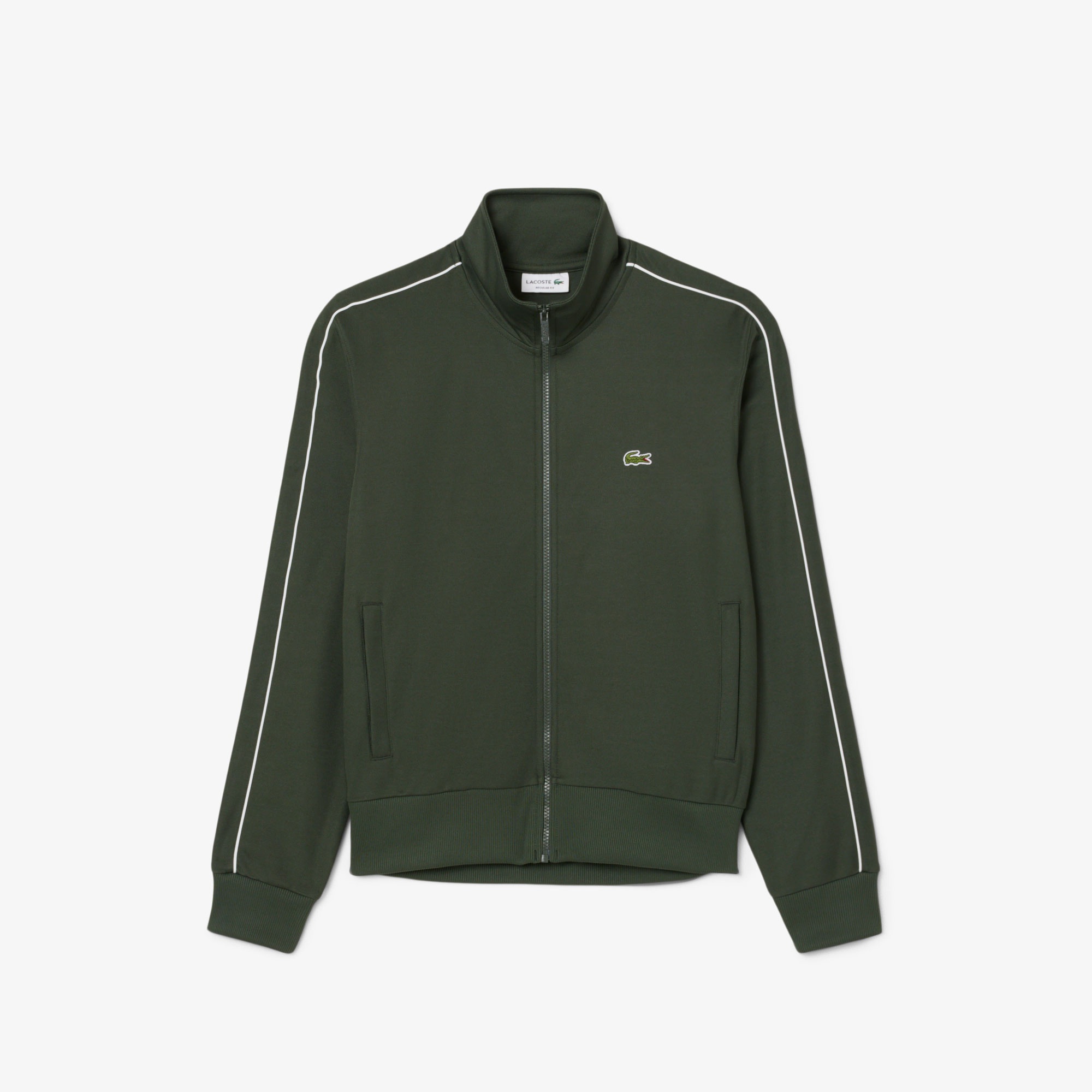 Lacoste Erkek Regular Fit Fermuarlı Koyu Yeşil Sweatshirt