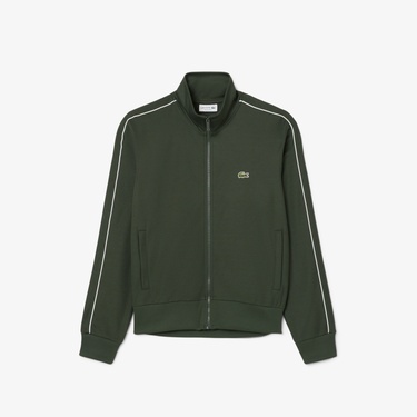  Lacoste Erkek Regular Fit Fermuarlı Koyu Yeşil Sweatshirt