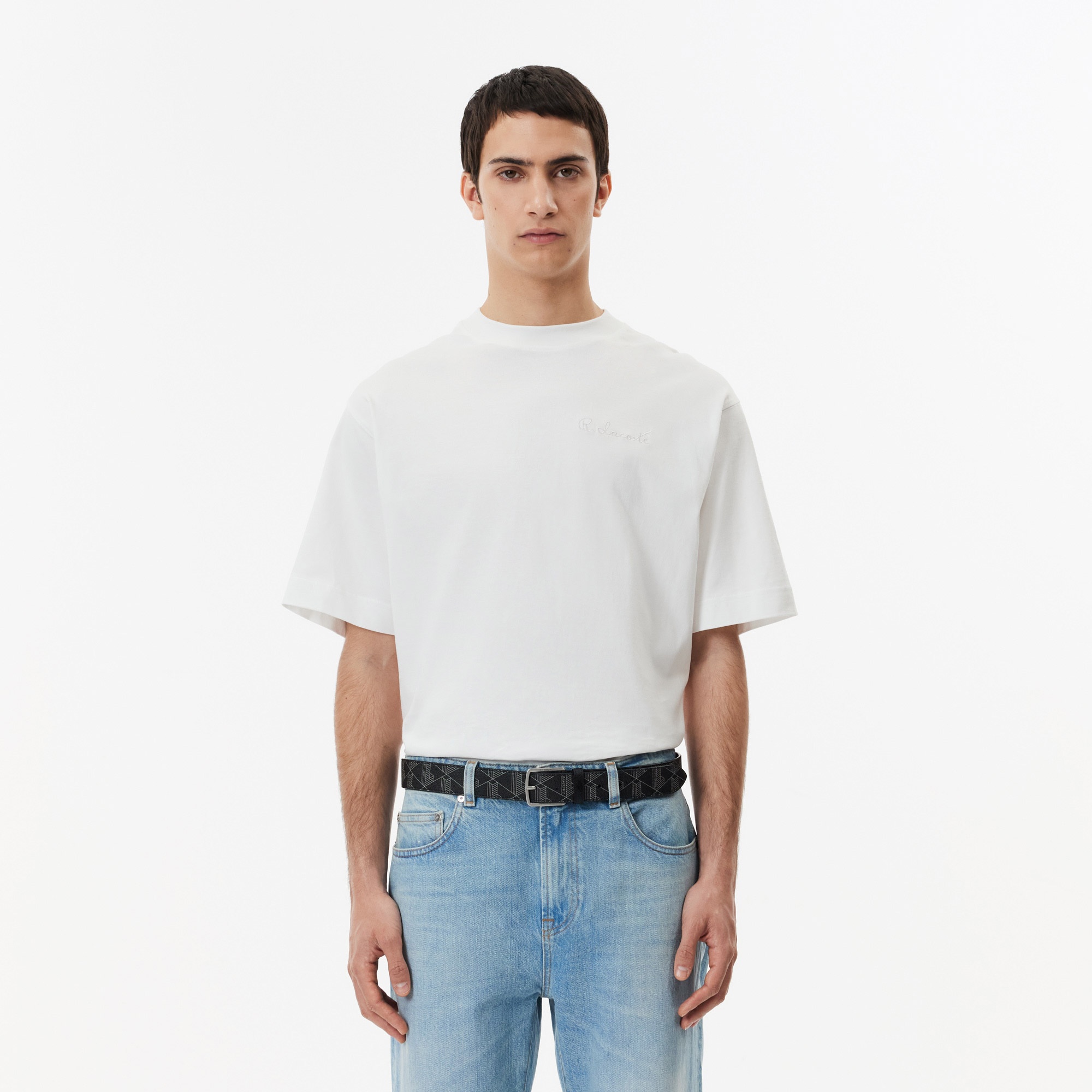 Lacoste The Blend Erkek Monogram Siyah Kemer