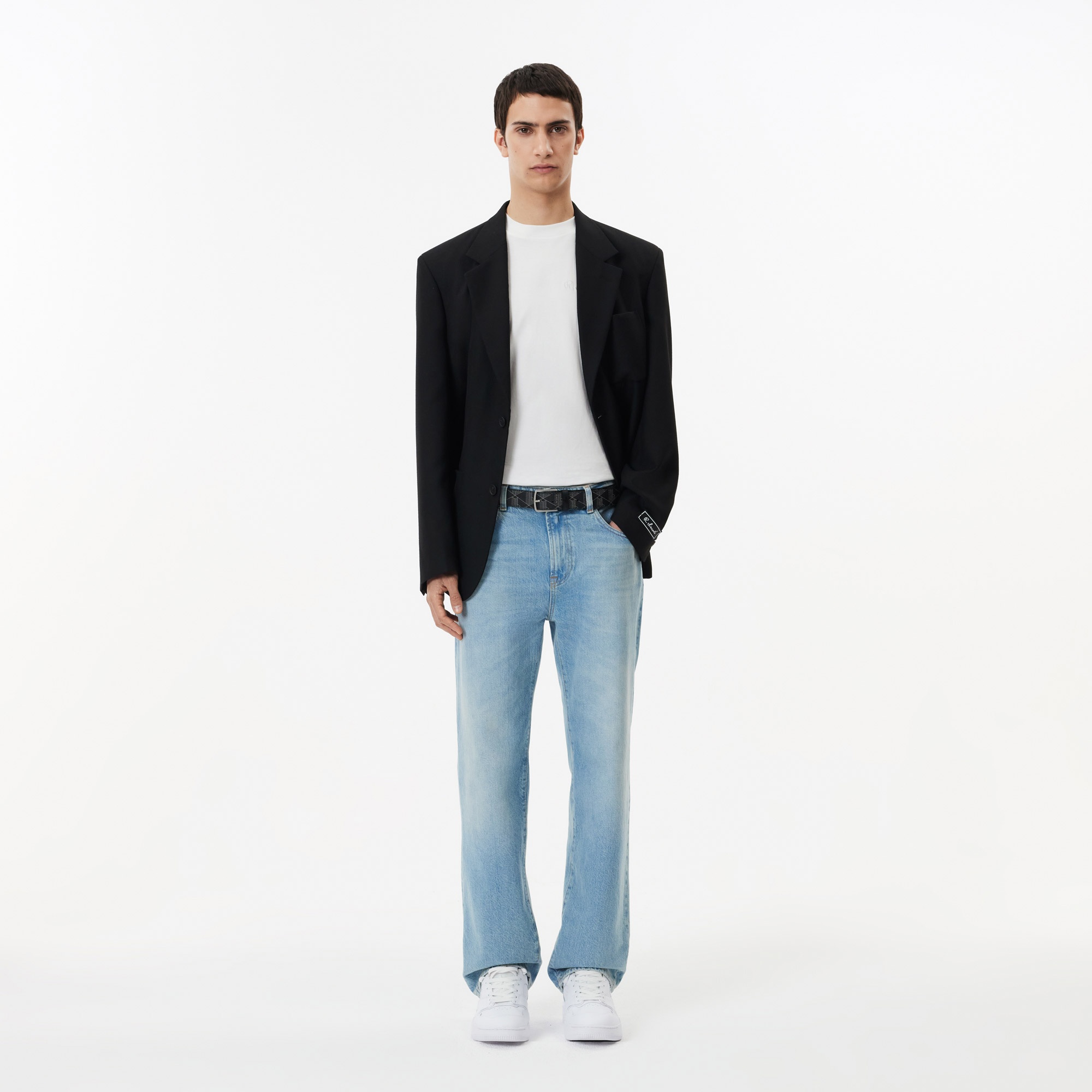 Lacoste The Blend Erkek Monogram Siyah Kemer