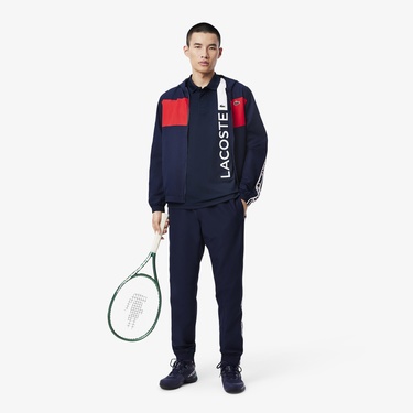  Lacoste Sport Erkek Regular Fit Baskılı Lacivert Polo