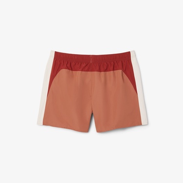  Lacoste Erkek Renk Bloklu Turuncu Deniz Şortu