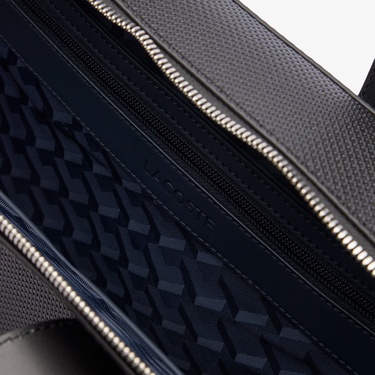  Lacoste Chantaco Erkek Deri Siyah Laptop Çantası