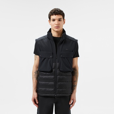  Erkek Regular Fit Kapüşonlu Baskılı Siyah Mont