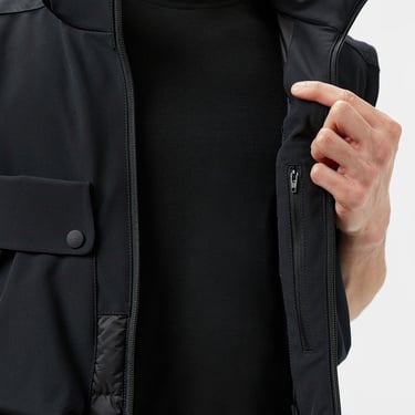  Erkek Regular Fit Kapüşonlu Baskılı Siyah Mont