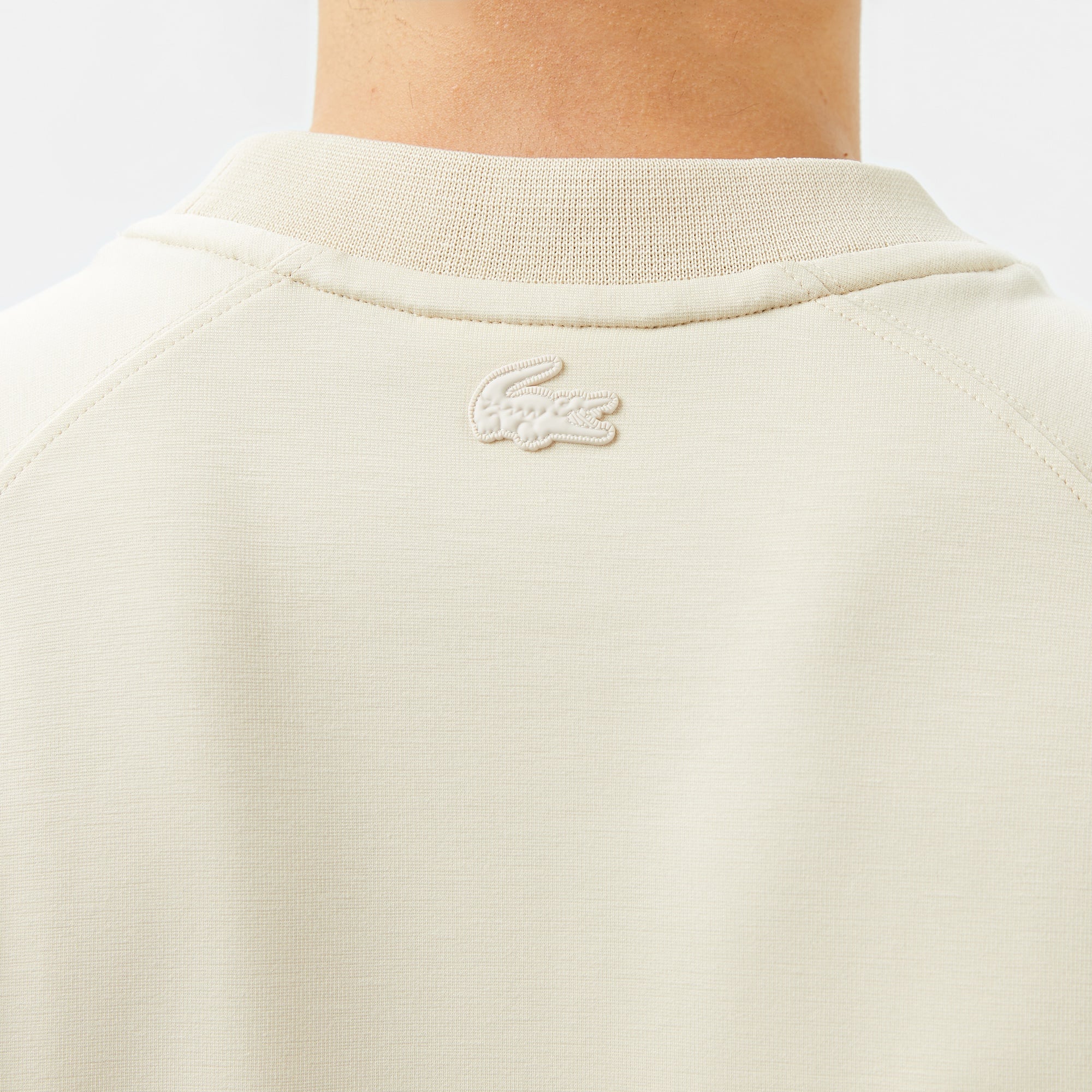 Lacoste Erkek Oversize Fit Bisiklet Yaka Bej T-Shirt