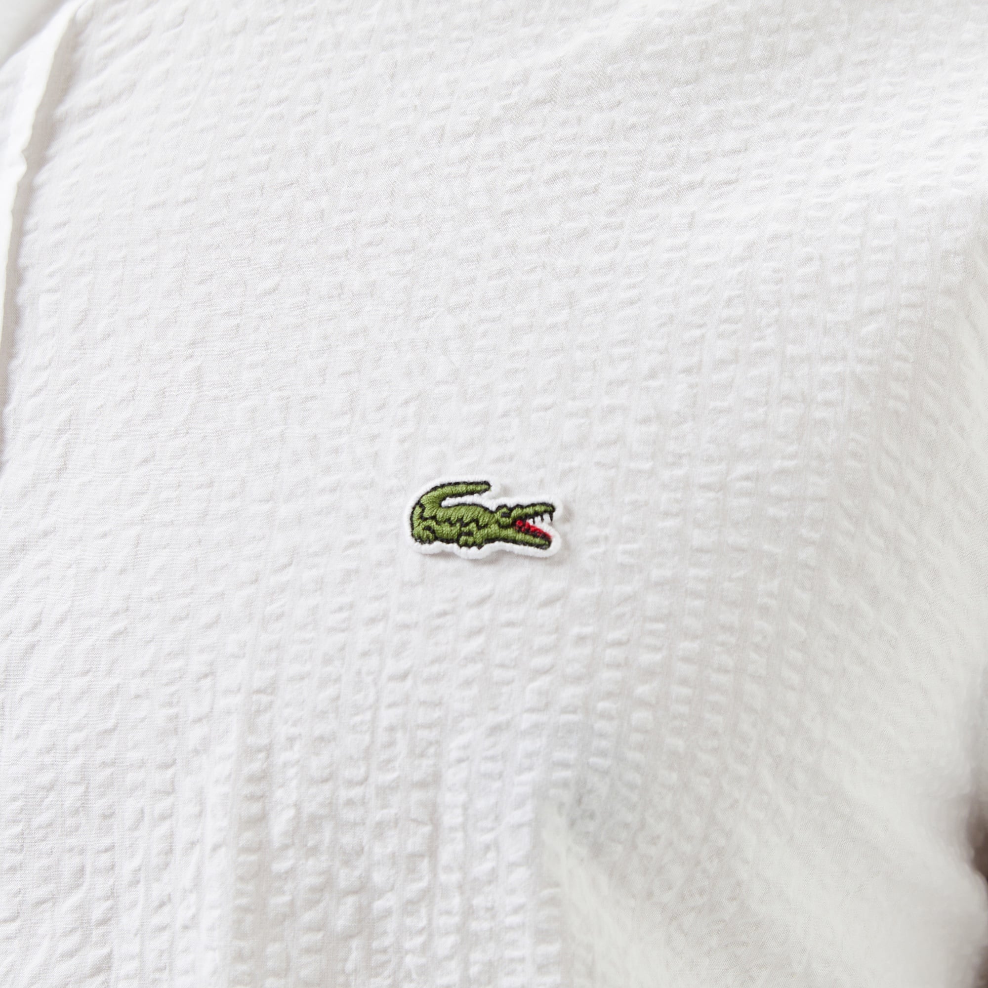 Lacoste Erkek Slim Fit Düğmeli Yaka Beyaz Gömlek