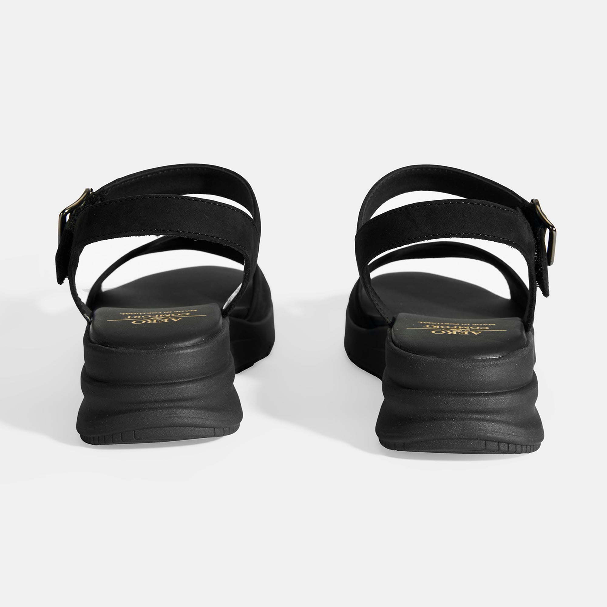 Selinna Siyah Kadın DesaComfort Deri Sandalet