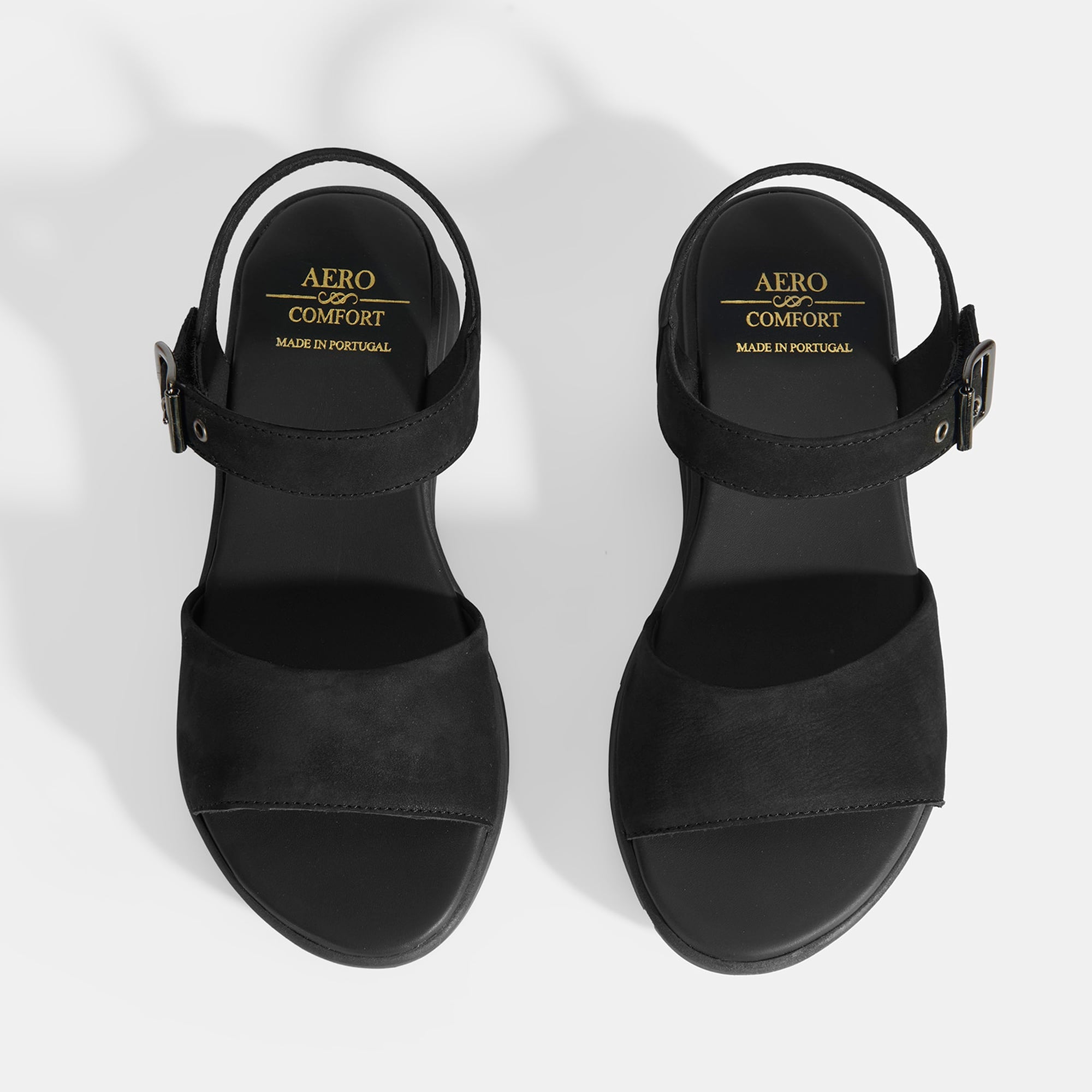 Selinna Siyah Kadın DesaComfort Deri Sandalet