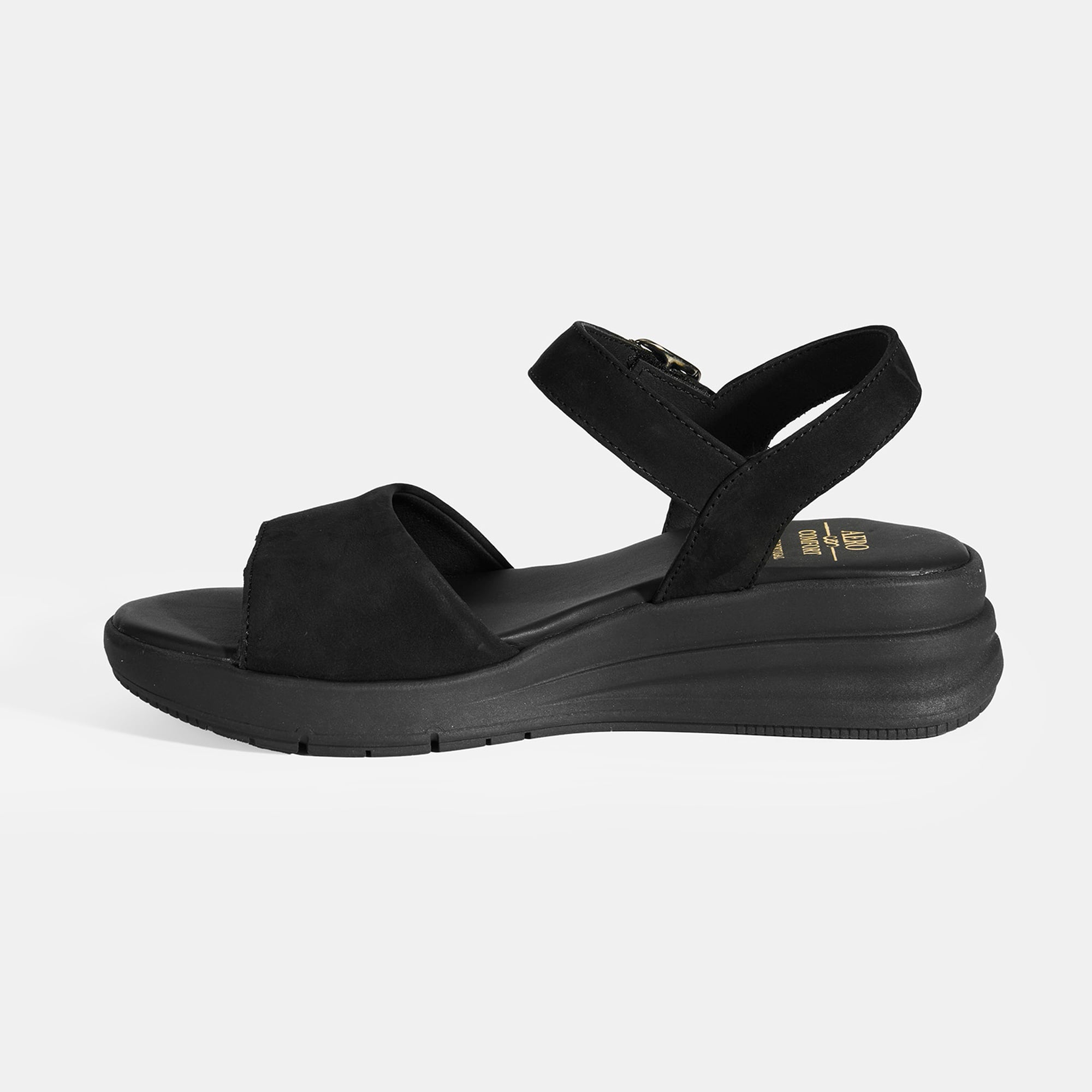 Selinna Siyah Kadın DesaComfort Deri Sandalet