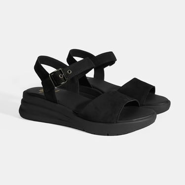  Selinna Siyah Kadın DesaComfort Deri Sandalet