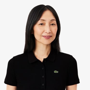  Lacoste L.12.D Kadın Slim Fit Siyah Polo