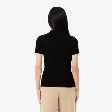  Lacoste L.12.D Kadın Slim Fit Siyah Polo