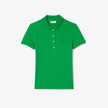  L.12.D Kadın Slim Fit Yeşil Polo