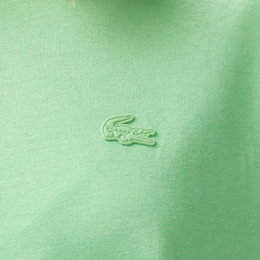  Kadın Loose Fit Bisiklet Yaka Açık Yeşil T-Shirt