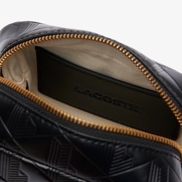  Lacoste Maheki Kadın Monogram Deri  Siyah Postacı Çantası