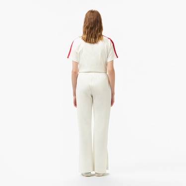  Lacoste Kadın Relaxed Fit Beyaz Pantolon