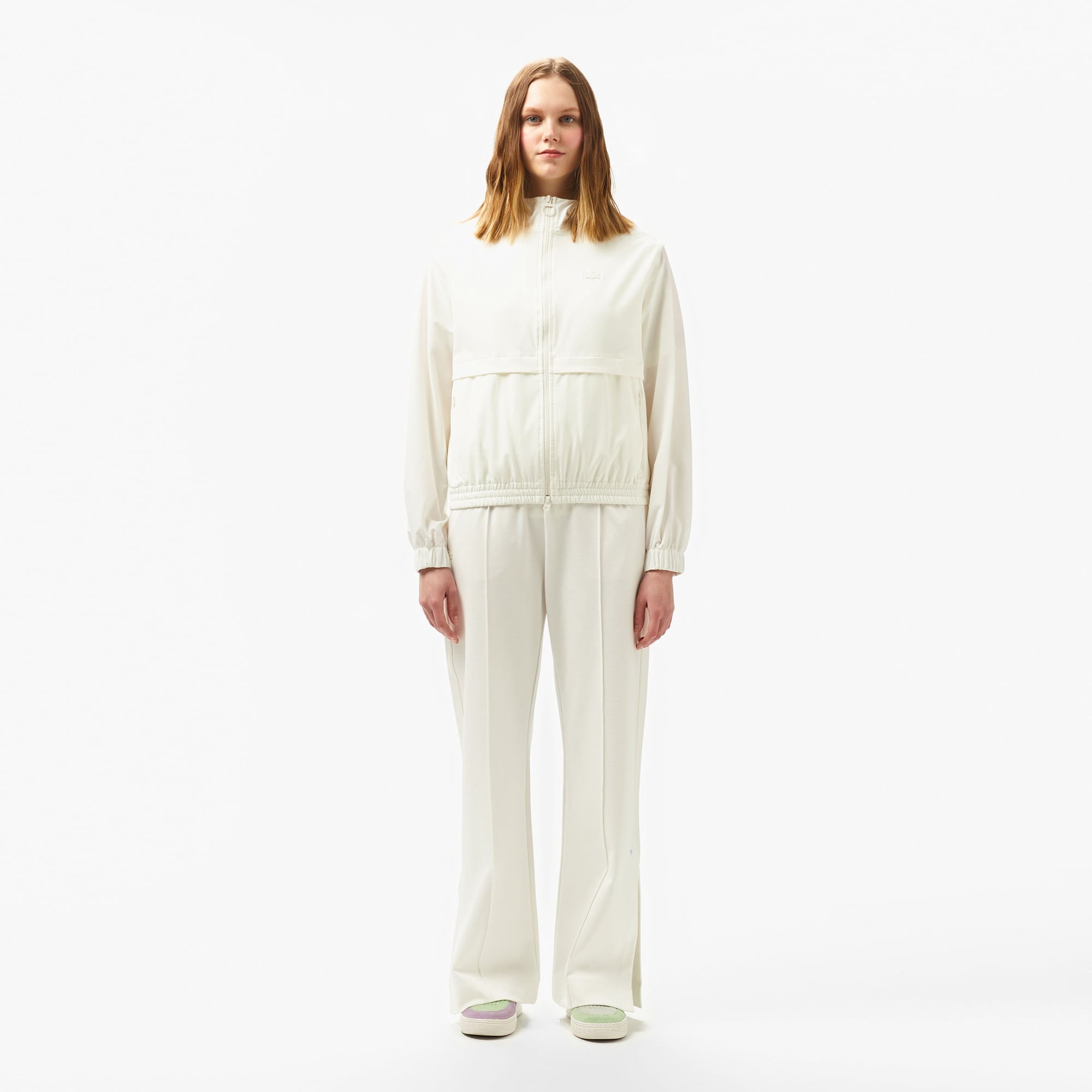 Lacoste Kadın Kapüşonlu Beyaz Ceket