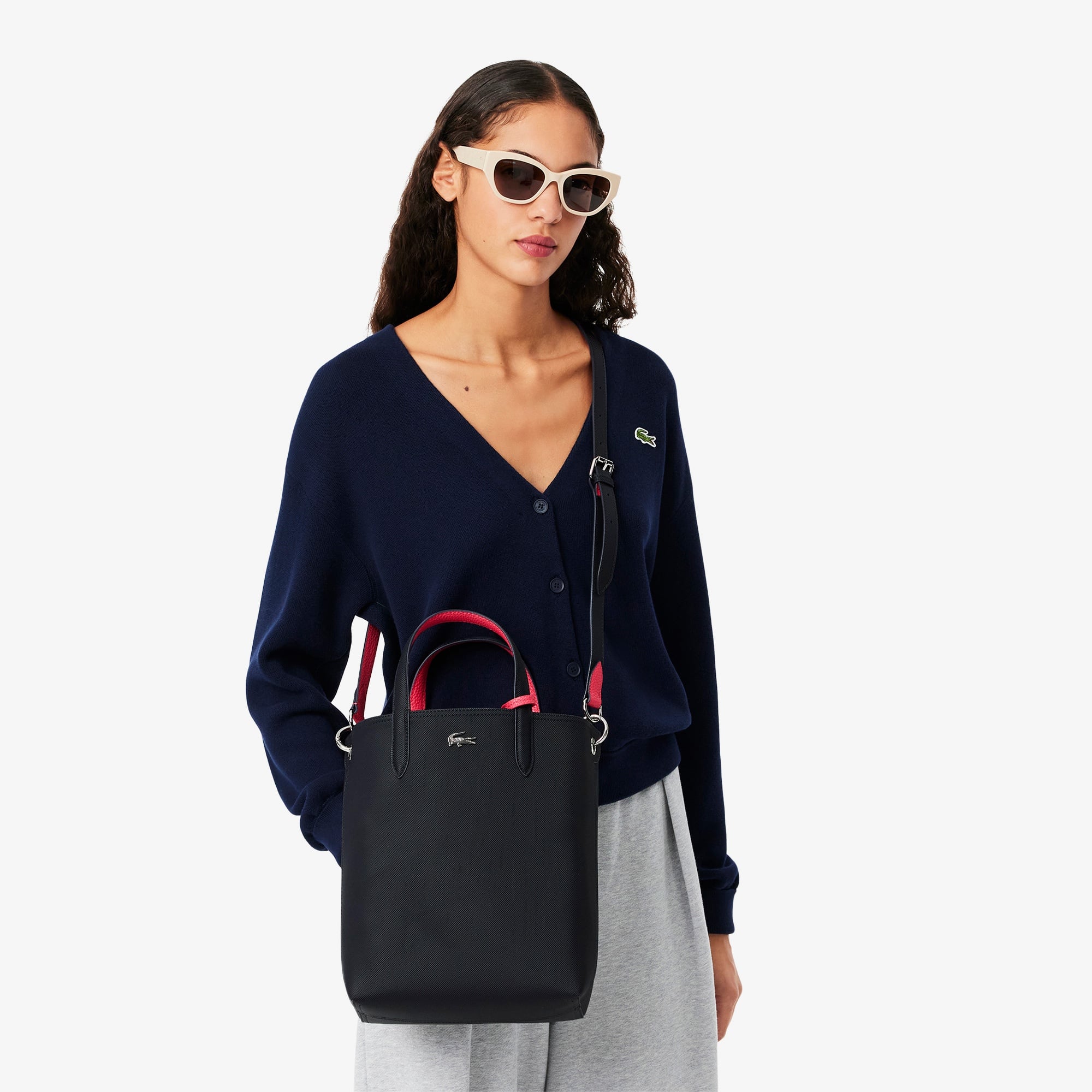 Lacoste Anna Kadın Çift Taraflı Lacivert Omuz Çantası