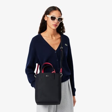  Lacoste Anna Kadın Çift Taraflı Lacivert Omuz Çantası