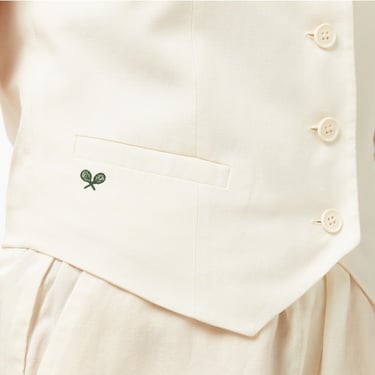  Kadın Slim Fit Beyaz Yelek