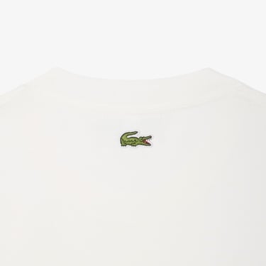  Lacoste Erkek Classic Fit Bisiklet Yaka Baskılı Bej T-Shirt