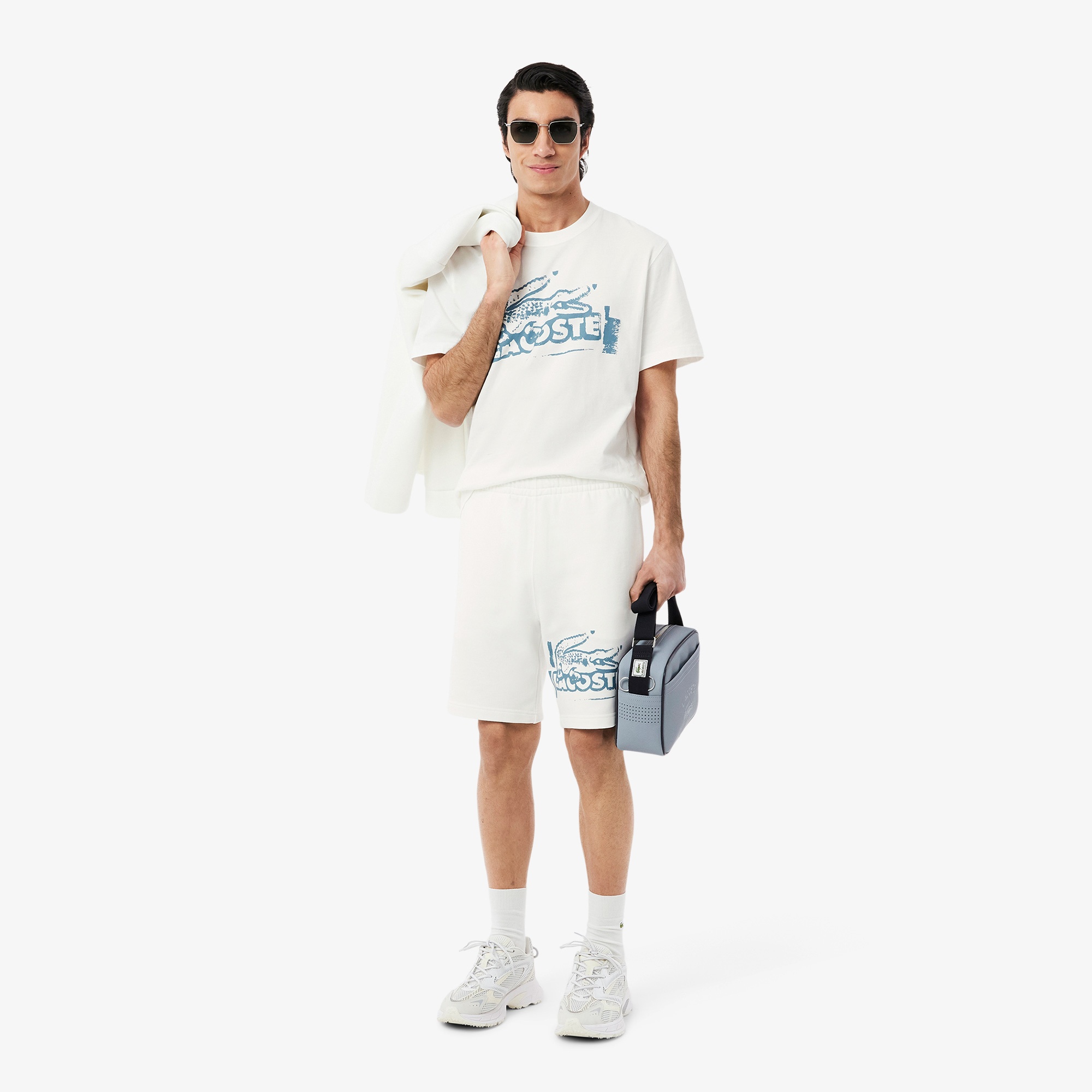 Erkek Regular Fit Baskılı Bej Şort