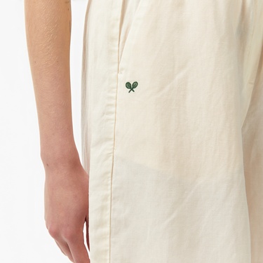  Kadın Regular Fit Beyaz Bermuda Şort