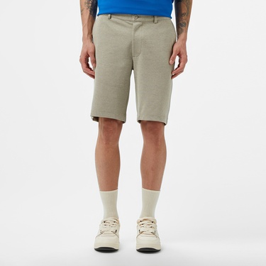  Erkek Tapered Fit Bej Bermuda Şort