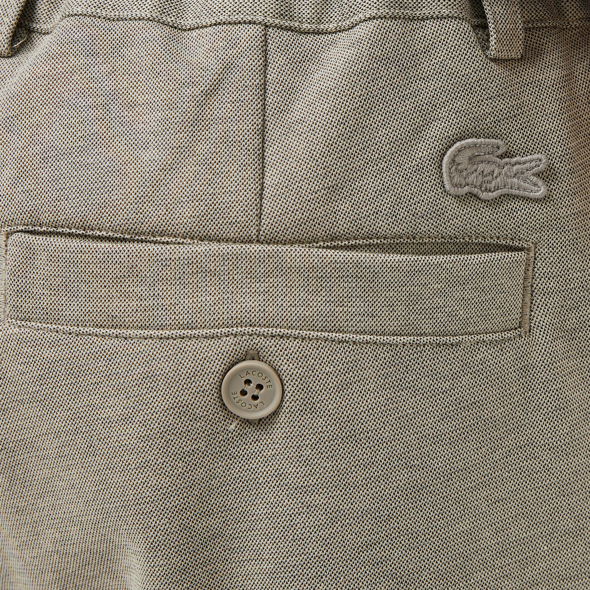 Erkek Tapered Fit Bej Bermuda Şort